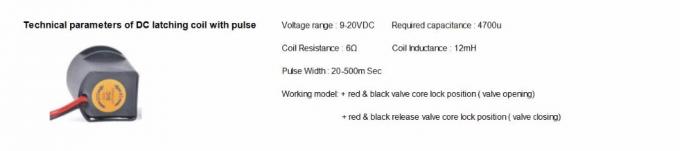 물을 위한 진동판 자기를 띤 관개 솔레노이드 밸브 AC24V 3